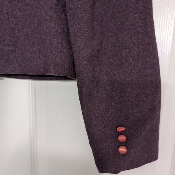 Vintage Pendleton Wool Cardigan Womens Size 6 Purple Lined Button Front Jacket - Picture 8 of 11
